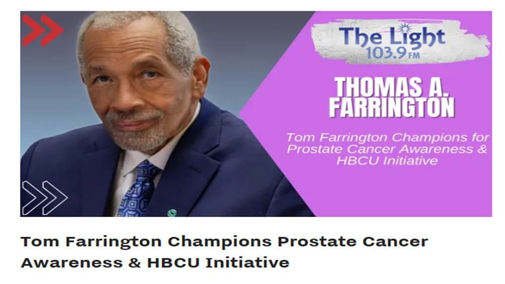 Tom Farrington Champions Prostate Cancer Awareness & HBCU Initiative